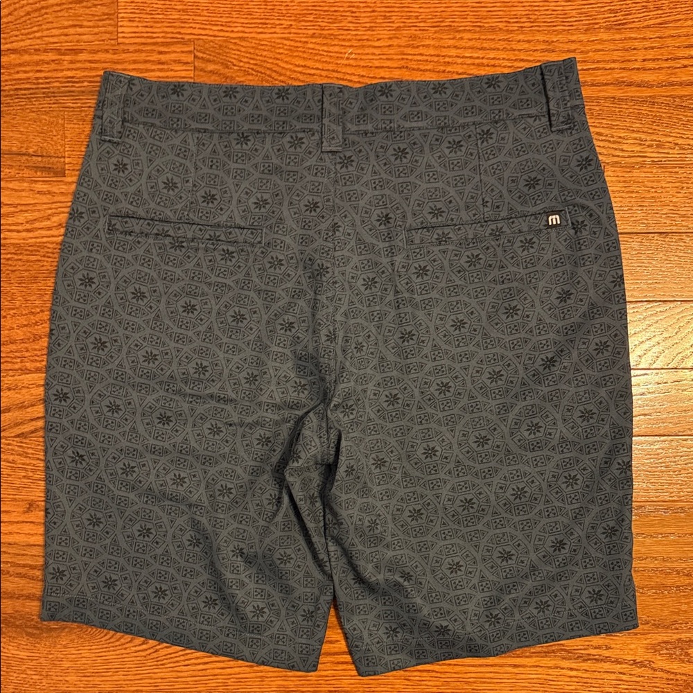 Travis Mathew Navy Patterned Flat Front Shorts - image 6